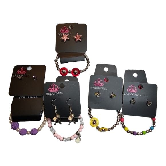 Paparazzi 10 Piece Lot of Bracelets and Earrings Great for Preteens and Teen NEW - Picture 5 of 8